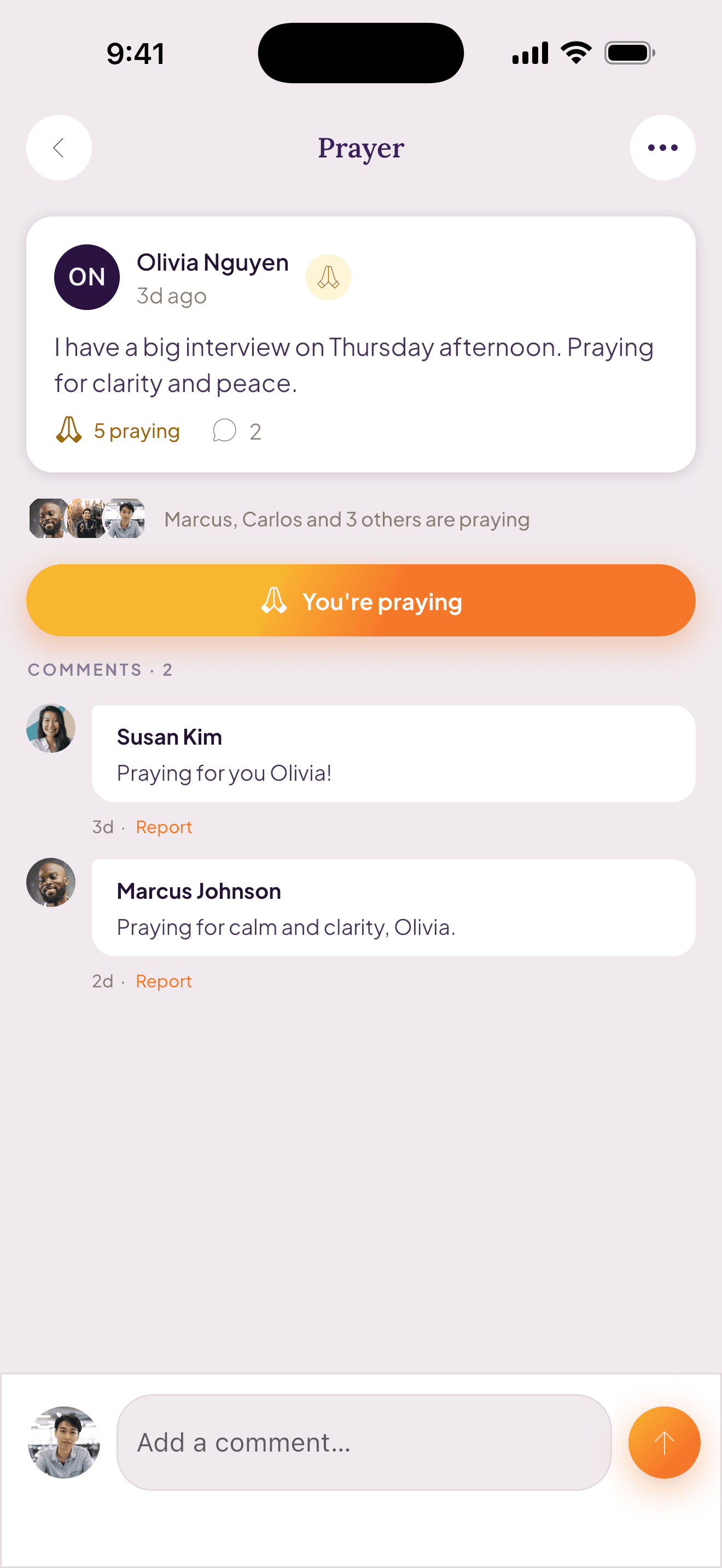 Pray, then let them know